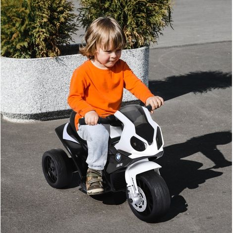 Moto elettrica per bambini BMW S1000RR 6 V con musica, fari, nera OKMYHOME (1/5)