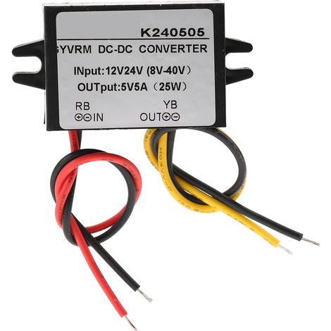Module d'alimentation abaisseur de tension CC-CC 12 V/24 V vers 5 V 5 A (1/5)