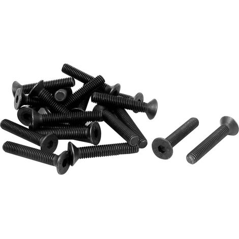 M6 x 35 mm métrique Innensechskantschraube Senkkopfschrauben Schwarz 20ST