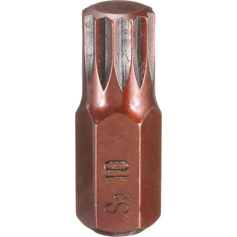 Embout de Tournevis Torx 10mm Tige Hexagonale 30mm Longueur Acier S2 Embouts de Tournevis Hexagonaux à 12 Pans Inviolables de Sécurité (1/5)