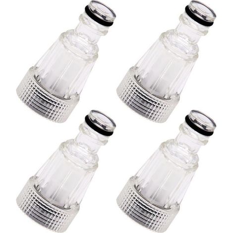 4 Pièces Filtres de l'eau pour Nettoyeur Haute Pression, Filtre à Eau pour Tuyau d'arrosage, Pompe, Jardin, Accessoires pour Nettoyeurs Haute Pression (1/4)