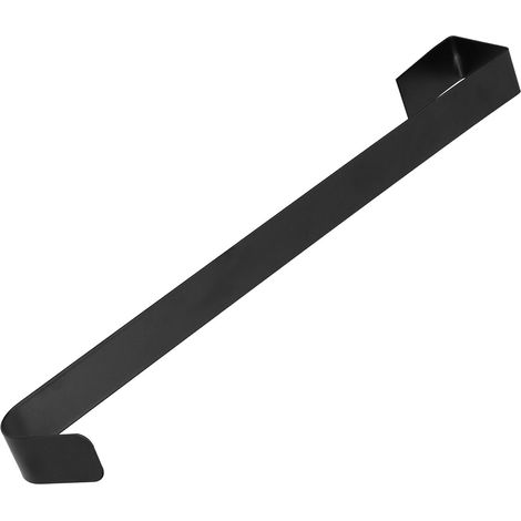 Porte-couronne métallique pour porte d'entrée, support décoratif Noël, crochet suspension noir (1/5)