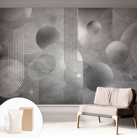 Carta Da Parati - Non Tessuto - Con Colla Inclusa - Per Interni - Ecologica - Con Ingresso - Soggiorno eleganza astratta 312x219 cm (1/5)