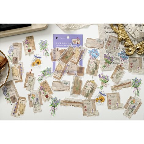 Infeel.me Washi Stickers Collection Sac à Fleurs Album Photo Journal Matériel DIY Stickers Décoratifs 30 Pièces Bénédictions (1/4)