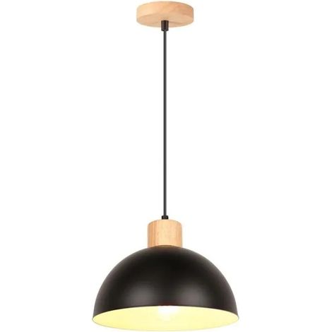 Moderne Suspension Luminaire Industriel 25cm Lustre Vintage Abat-jour en Demi - cercle Plafonnier Réglable pour Salon Chambre (1/5)