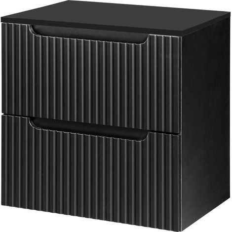 Waschtischunterschrank Skelbolu 60x60x40 cm Schwarz [en.casa] (1/5)