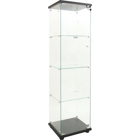 Vitrine, Design Moderne, Capacité de Charge Ajustable, Noir (1/2)