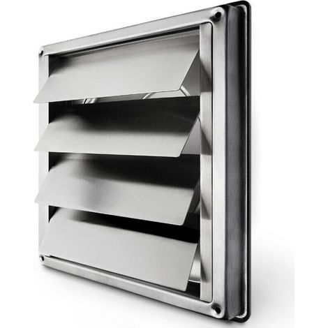 Debuns – Grille de ventilation inox 150 mm – Clapet anti-retour automatique – Résistante aux intempéries – Pour hottes et ateliers (1/5)