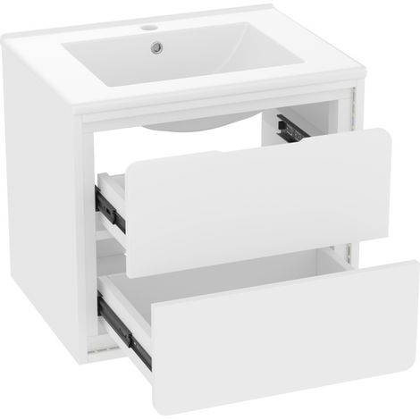 Waschtisch mit Unterschrank 60x46x50cm Badezimmer Unterschrank mit Beleuchtung (1/5)