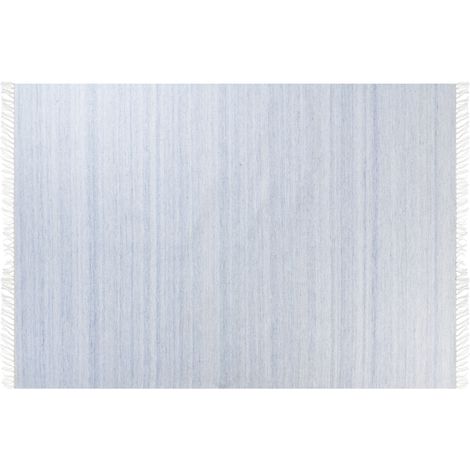Alfombra azul claro 160 x 230 cm PET reciclado flecos interior exterior Malhia (1/5)