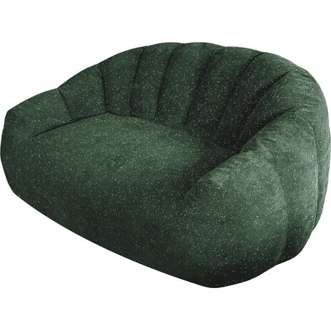 Sillón Puff Huella de Oso, Asiento Amplio, Diseño Ergonómico, Tela de Franela, Verde (1/5)