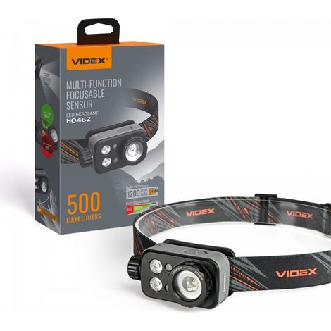 Lampada frontale Videx 500lm 60m 173h IP65 USB-C (1/5)