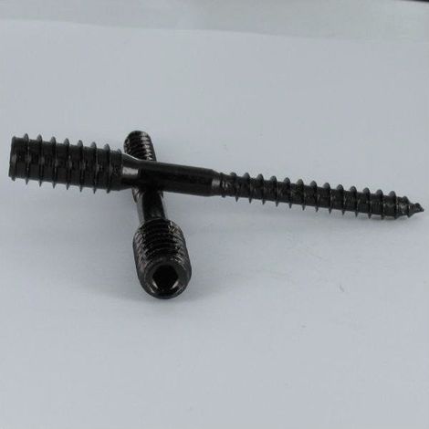Vis de reglage pour fenêtre 6X80 Filetée sur 40/26 Acier zingué noir-1 pièce