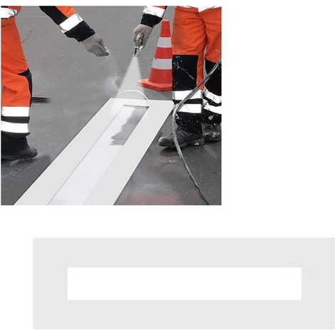 Pochoir pliable pour marquage au sol — Gabarit de traçage de lignes droites pour la peinture par pulvérisation sur chaussées en béton bitumineux (1/5)