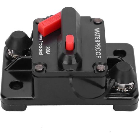 Sicherungshalter mit automatischer Rückstellung, Kupfer, wasserdicht, rot, DC 12–42 V, 200 A