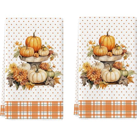Dish Towel - 16x24 Inch - Cotton Blend - Autumn Kitchen Decor - Dish Drying And Cleaning - 1 Piece (1/5)