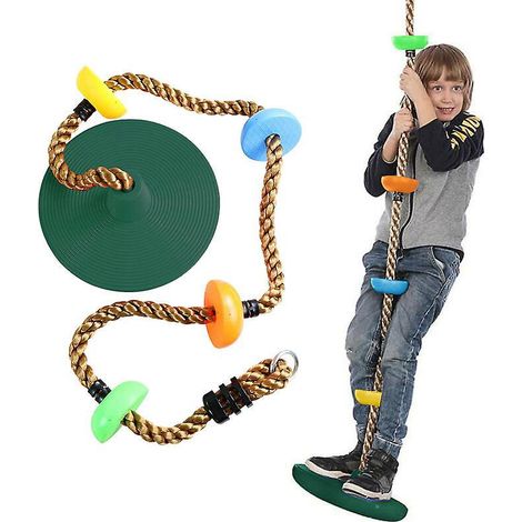 balanoire D'arbre De Corde D'escalade Pour Enfants Avec 30cm Disques Sige Et Plateformes,200cm Balanoire Ensemble Aire De Jeux Extrieure Accessoir