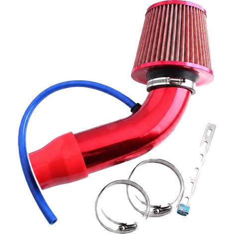 Kaltluftansaugkit, Aluminiumkonstruktion, Hochleistungsdurchfluss, Rot (1/2)