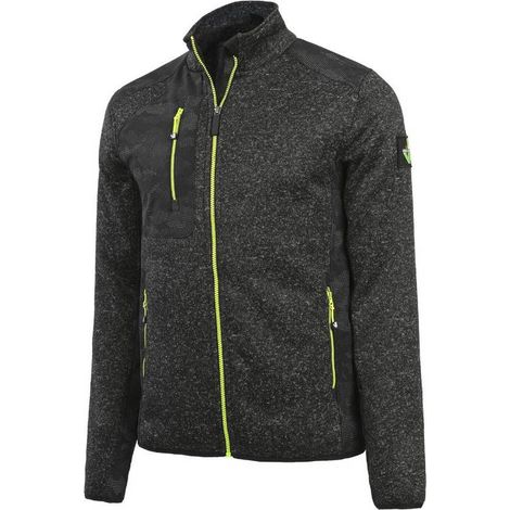 Gilet de Travail Nato - Taille M - Noir Chiné - Résistant et Confortable - D-Work
