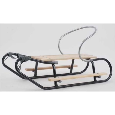 Luge En Hêtre Et Métal 88x42 Cm - 4 Couleurs Au Choix    Noir