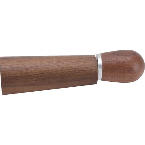 Distributeur de café moulu avec base en bois de noyer, chiffon à expresso, aiguille à poudre, diffuseur uniforme, support de rangement et agitateur à aiguille droite. (1/5)