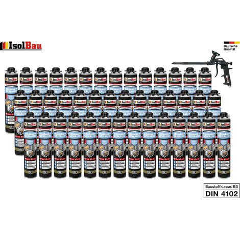 Brunnenschaum 36x 750ml Bauschaum 1x Teflon Pistole Montageschaum Pistolenschaum (1/5)