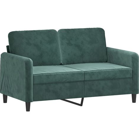 Canapé à 2 places,Sofa pour Salon,Banquette Vert foncé 120 cm Velours CFW833031 (1/5)