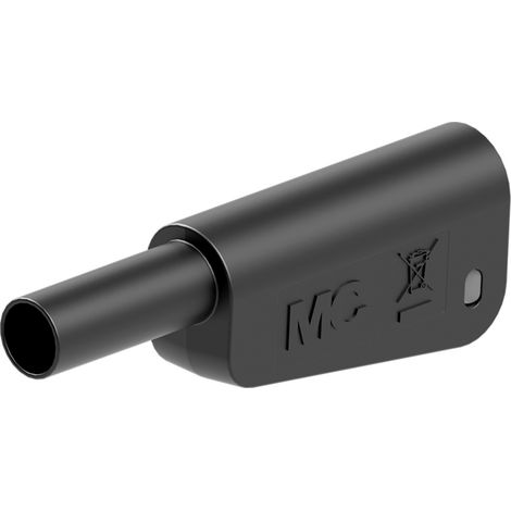 STÄUBLI Einzelstecker, 66.2022-21, 4 mm , schwarz, 1000 V, CAT II, 32 A / 600 V, CAT III, 32 A (1/4)