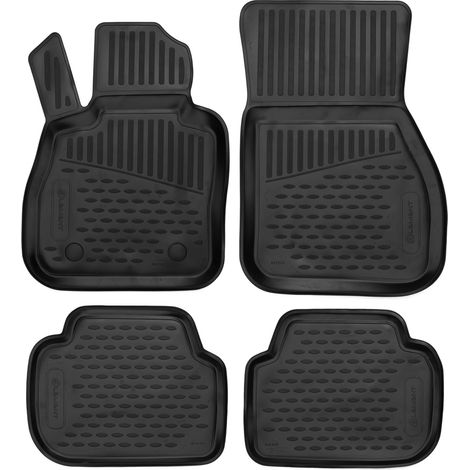 KIT TAPPETINI COMPATIBILE CON Mini CLUBMAN II F54 2015 -  TAPPETINO IN GOMMA TPE  BORDO ALTO 3D ANTISCIVOLO IMPERMEABILE