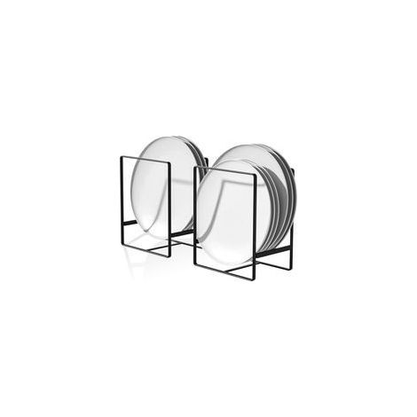pièces range assiette, range assiette placard noir, support assiette, porte assiette, rangement assiettes placard, rangement assiette pour assiettes, couvercles de casseroles 14x12x12cm (1/5)