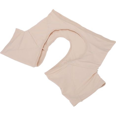 Veste anti-transpiration couleur chair, séchage rapide, manches courtes avec coussinets absorbants pour aisselles. (1/5)