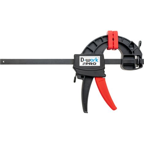 Serre-Joint Serrage Rapide une Main Professionnel 500N en Acier et Nylon - D-Work PRO - 150 mm (1/3)