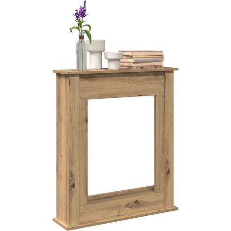 VidaXL Cadre de cheminée chêne artisanal 75x20x87,5 cm bois ingénierie