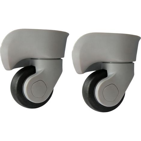 Ruote per valigia, coppia di ruote per valigia, rotelle di ricambio fisse, accessori di ricambio per ruote di valigie da viaggio, grigie (1/5)