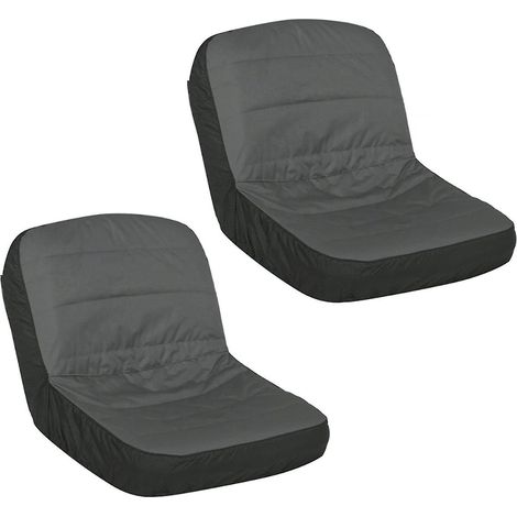 2 housses de siège universelles pour tondeuse autoportée et tracteur tondeuse, rembourrées et confortables, avec pochette de rangement (taille moyenne). (1/5)