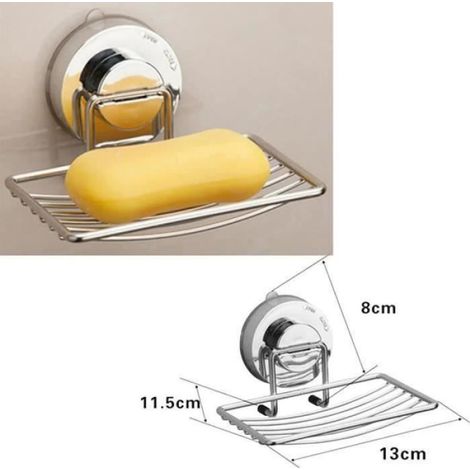 Porte-savon ventouse mural en acier inoxydable Porte-savon Douche salle de bains (1/3)