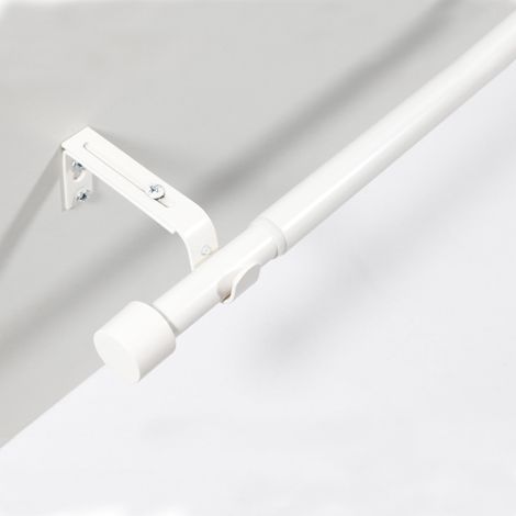 Gardinenstange ausziehbar Flexa Weiß-matt Endstück Kappe 16/19mm 160-300cm