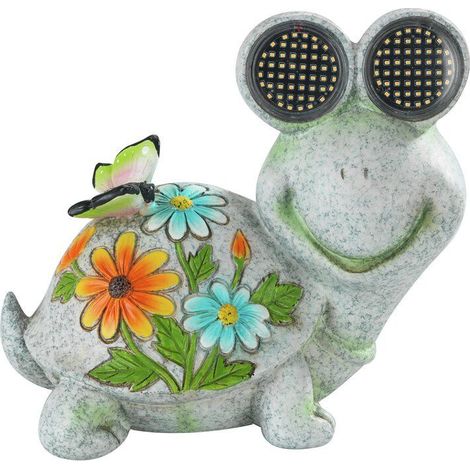 Solar-Gartenfigur, Schildkröte mit leuchtenden LED-Augen, 17 x 20 cm (1/5)