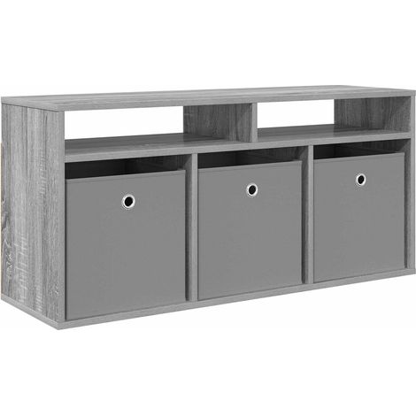 Basboard avec tiroir Gris Sonoma 102 x 32 x 48,5 cm vidaXL
