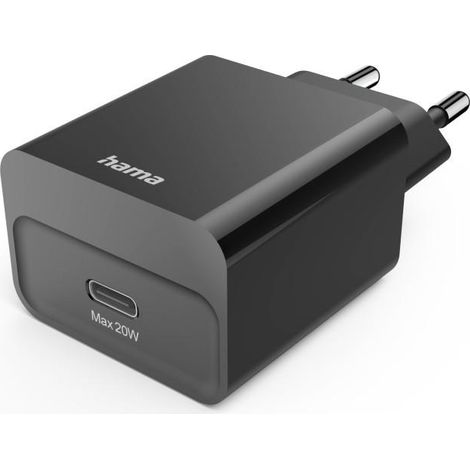 HAMA 00201959 Schnellladegerät USB-C PD 20W Schwarz