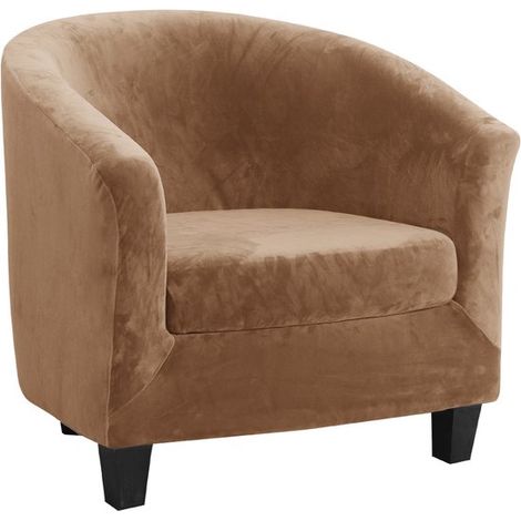 Housse de canapé souple avec accoudoirs, housse pour canapé une place, haute élasticité, texture agréable, ensemble deux pièces (housse de canapé + housse de coussin d'assise), coloris (1/5)