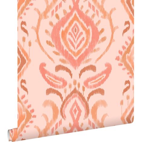 papier peint ornement rose et orange - ESTAhome (1/5)