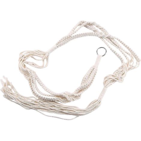 Suspension double en macramé pour plantes d'intérieur et d'extérieur, 2 niveaux, corde en coton, 4 pieds, 170 cm de hauteur (1/5)