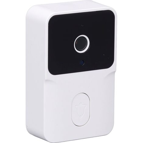 Sonnette vidéo intelligente avec caméra de sécurité sans fil Wi-Fi, grand angle de vision de 80°, interphone bidirectionnel et vision nocturne. (1/5)
