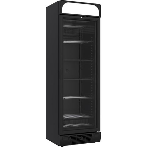 Congélateur professionnel 1 porte en verre noir 382L éclairage LED refroidissement statique verrouillable - Combisteel (1/3)
