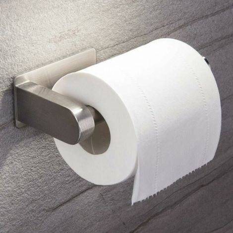 Porte Papier Toilette Auto-adhésif de sans Forage Support de Papier Mural Titulaire de Papier, Porte Rouleau Papier WC en Acier Inox Dérouleur Papier WC (1/4)