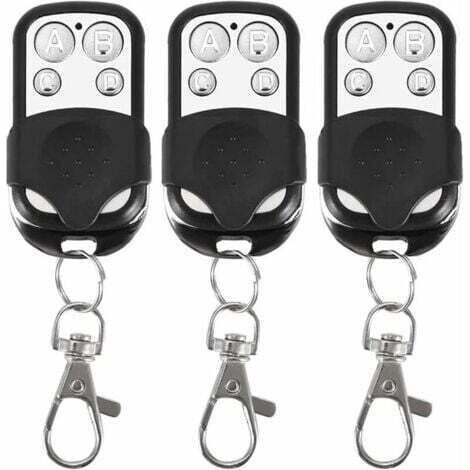 BARKBUSTERS Lot de 3 télécommandes universelles pour Portail Automatique fréquence 433,92 MHz Code Fixe, 4 Boutons pour contrôler jusqu'à 4 Portes (1/5)