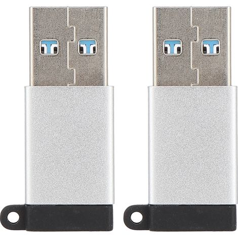 Adaptateur USB 3.0 vers USB C, Connexion Plug & Play pour Transfert de Données (Argent) (1/5)