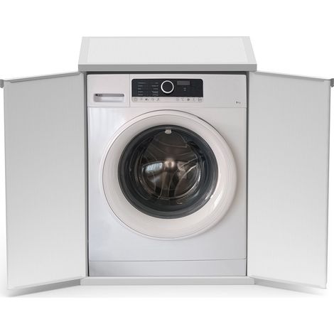Coprilavatrice da Esterno 68,5x64x88 cm 2 Ante Bianco