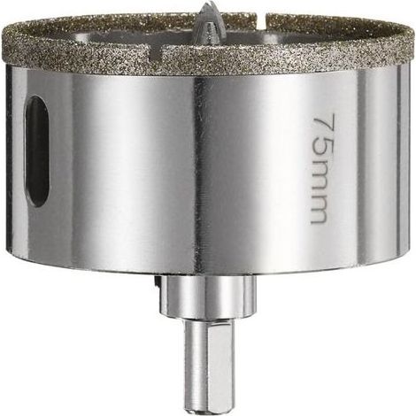 Kaelt - Foret diamant - Scie cloche excentrique de 75 mm avec centre de guidage pour verre, céramique, marbre, porcelaine, carrelage, quartz et pierres précieuses d'aquariums (1/5)